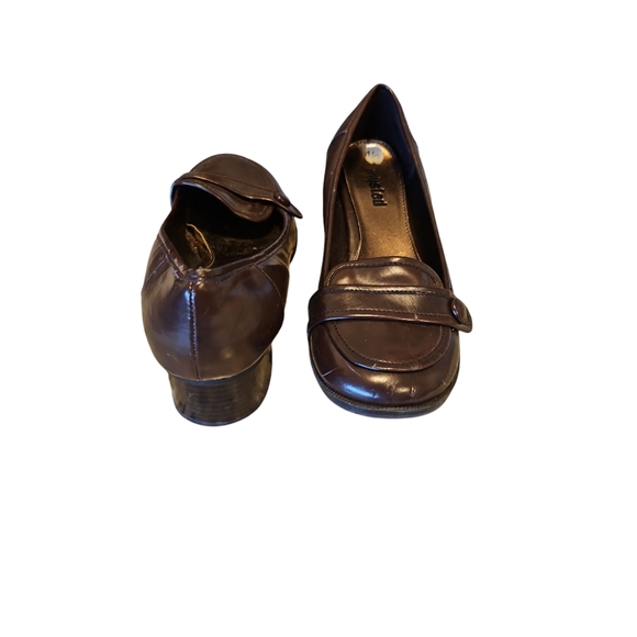 Unlisted Brown Low Heel Loafers - Picture 3 of 5